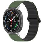For Samsung Galaxy Watch8 / 8 Classic xDfind Loop Magnetic Glossy Silicone Watch Band(Army Green Black) - 1