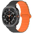 For Samsung Galaxy Watch Ultra / Ultra 2025 xDfind Loop Magnetic Glossy Silicone Watch Band(Black Orange) - 1
