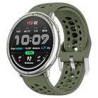 20mm xDfind Silver Buckle Silicone Sport Watch Band(Army Green) - 1