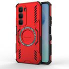 For Infinix Hot 60 Pro 4G Global Butterfly Armor MagSafe Magnetic Ring Shockproof Phone Case(Red) - 1