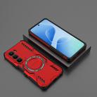 For Infinix Hot 60 Pro 4G Global Butterfly Armor MagSafe Magnetic Ring Shockproof Phone Case(Red) - 2