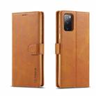 For Samsung Galaxy S20 FE 5G / S20 Lite LC.IMEEKE Calf Texture Horizontal Flip Leather Case, with Holder & Card Slots & Wallet & Photo Frame(Brown) - 1