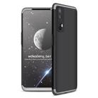 For OPPO Realme 7 GKK Three Stage Splicing Full Coverage PC Protective Case(Black Silver) - 1