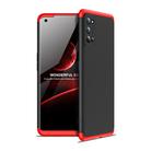 For OPPO Realme 7 Pro GKK Three Stage Splicing Full Coverage PC Protective Case(Black Red) - 1