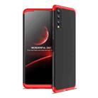For vivo Y20 GKK Three Stage Splicing Full Coverage PC Protective Case(Black Red) - 1