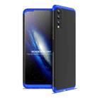 For vivo Y20 GKK Three Stage Splicing Full Coverage PC Protective Case(Black Blue) - 1