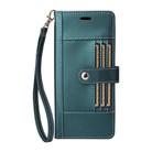 For iPhone 17 Pro Max Six Card Slots Buckle Leather Phone Case with Lanyard(Green) - 2