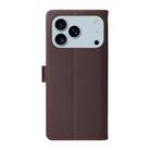 For iPhone 17 Pro Six Card Slots Buckle Leather Phone Case with Lanyard(Coffee) - 4