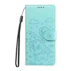 For Xiaomi Poco M7 4G 169mm Embossed Heart Dog RFID Blocking Wallet Leather Phone Case(Green) - 2