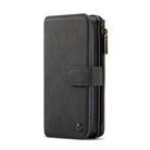 For iPhone 12 mini CaseMe-007 Crazy Horse Texture Detachable Horizontal Flip PU Leather Case, with Card Slot & Holder & Zipper Wallet & Photo Frame(Black) - 2