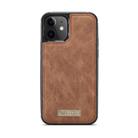 For iPhone 12 mini CaseMe-007 Crazy Horse Texture Detachable Horizontal Flip PU Leather Case, with Card Slot & Holder & Zipper Wallet & Photo Frame(Brown) - 3