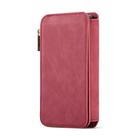 For iPhone 12 / 12 Pro CaseMe-007 Crazy Horse Texture Detachable Horizontal Flip PU Leather Case, with Card Slot & Holder & Zipper Wallet & Photo Frame(Red) - 1