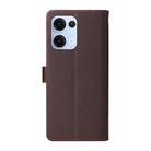 For OPPO Reno13 / Reno14 5G Global Six Card Slots Buckle Leather Phone Case with Lanyard(Coffee) - 4
