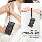 For Google Pixel 9 Pro XL / 10 Pro XL Six Card Slots Buckle Leather Phone Case with Lanyard(Black) - 3