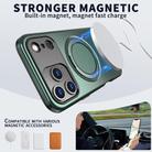 For iPhone 17 Pro Max Metal Rotation Holder MagSafe TPU Hybrid PC Phone Case(Grey Green) - 2