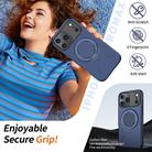 For iPhone 17 Pro Max Metal Rotation Holder MagSafe TPU Hybrid PC Phone Case(Navy Blue) - 3