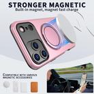 For iPhone 17 Pro Metal Rotation Holder MagSafe TPU Hybrid PC Phone Case(Pink) - 2