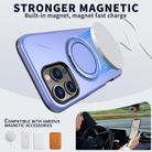 For iPhone 16 Pro Max Metal Rotation Holder MagSafe TPU Hybrid PC Phone Case(Purple) - 2