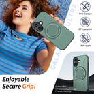 For iPhone 16 Plus Metal Rotation Holder MagSafe TPU Hybrid PC Phone Case(Grey Green) - 3
