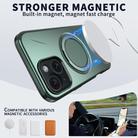 For iPhone 15 Metal Rotation Holder MagSafe TPU Hybrid PC Phone Case(Grey Green) - 2