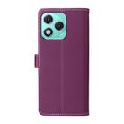 For Honor 400 Lite Global Six Card Slots Buckle Leather Phone Case with Lanyard(Purple) - 4