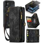 For iPhone 12 mini CaseMe-008 Detachable Multifunctional Wallet Leather Phone Case (Black) - 1