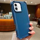 For iPhone 16 Solid Color TPU Hybrid PC Shockproof Phone Case(Blue) - 1