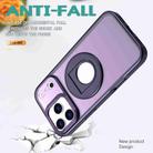 For iPhone 17 Pro Max Rotating Ring Magnetic Holder Phone Case(Purple) - 3