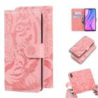 For Xiaomi Redmi 9 Tiger Embossing Pattern Horizontal Flip Leather Case with Holder & Card Slots & Wallet(Pink) - 1