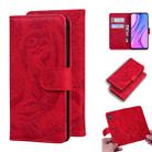 For Xiaomi Redmi 9 Tiger Embossing Pattern Horizontal Flip Leather Case with Holder & Card Slots & Wallet(Red) - 1