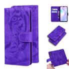 For Xiaomi Redmi 9A Tiger Embossing Pattern Horizontal Flip Leather Case with Holder & Card Slots & Wallet(Purple) - 1