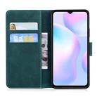 For Xiaomi Redmi 9A Tiger Embossing Pattern Horizontal Flip Leather Case with Holder & Card Slots & Wallet(Green) - 3