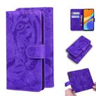 For Xiaomi Redmi 9C Tiger Embossing Pattern Horizontal Flip Leather Case with Holder & Card Slots & Wallet(Purple) - 1