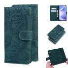 For Xiaomi Redmi K30 Tiger Embossing Pattern Horizontal Flip Leather Case with Holder & Card Slots & Wallet(Green) - 1
