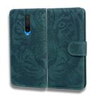 For Xiaomi Redmi K30 Tiger Embossing Pattern Horizontal Flip Leather Case with Holder & Card Slots & Wallet(Green) - 2