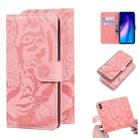 For Xiaomi Redmi Note 8 Tiger Embossing Pattern Horizontal Flip Leather Case with Holder & Card Slots & Wallet(Pink) - 1