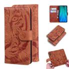 For Xiaomi Redmi Note 8 Pro Tiger Embossing Pattern Horizontal Flip Leather Case with Holder & Card Slots & Wallet(Brown) - 1