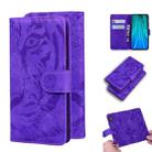 For Xiaomi Redmi Note 8 Pro Tiger Embossing Pattern Horizontal Flip Leather Case with Holder & Card Slots & Wallet(Purple) - 1