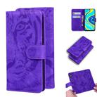 For Xiaomi Redmi Note 9S / Note 9 Pro / Note 9 Pro Max Tiger Embossing Pattern Horizontal Flip Leather Case with Holder & Card Slots & Wallet(Purple) - 1