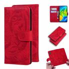 For Xiaomi Redmi Note 9 / 10X 4G Tiger Embossing Pattern Horizontal Flip Leather Case with Holder & Card Slots & Wallet(Red) - 1