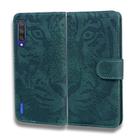 For Xiaomi Mi 9 Lite / CC9 Tiger Embossing Pattern Horizontal Flip Leather Case with Holder & Card Slots & Wallet(Green) - 2