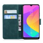 For Xiaomi Mi 9 Lite / CC9 Tiger Embossing Pattern Horizontal Flip Leather Case with Holder & Card Slots & Wallet(Green) - 3