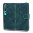 For Xiaomi Redmi Mi 10 / 10 Pro Tiger Embossing Pattern Horizontal Flip Leather Case with Holder & Card Slots & Wallet(Green) - 2