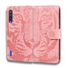 For Xiaomi Mi A3 / CC9e Tiger Embossing Pattern Horizontal Flip Leather Case with Holder & Card Slots & Wallet(Pink) - 2