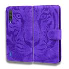 For Xiaomi Mi A3 / CC9e Tiger Embossing Pattern Horizontal Flip Leather Case with Holder & Card Slots & Wallet(Purple) - 2