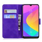 For Xiaomi Mi A3 / CC9e Tiger Embossing Pattern Horizontal Flip Leather Case with Holder & Card Slots & Wallet(Purple) - 3