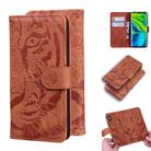 For Xiaomi Redmi CC9 Pro / Note10 / Note 10 Pro Tiger Embossing Pattern Horizontal Flip Leather Case with Holder & Card Slots & Wallet(Brown) - 1