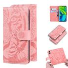 For Xiaomi Redmi CC9 Pro / Note10 / Note 10 Pro Tiger Embossing Pattern Horizontal Flip Leather Case with Holder & Card Slots & Wallet(Pink) - 1