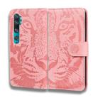For Xiaomi Redmi CC9 Pro / Note10 / Note 10 Pro Tiger Embossing Pattern Horizontal Flip Leather Case with Holder & Card Slots & Wallet(Pink) - 2
