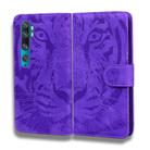 For Xiaomi Redmi CC9 Pro / Note10 / Note 10 Pro Tiger Embossing Pattern Horizontal Flip Leather Case with Holder & Card Slots & Wallet(Purple) - 1